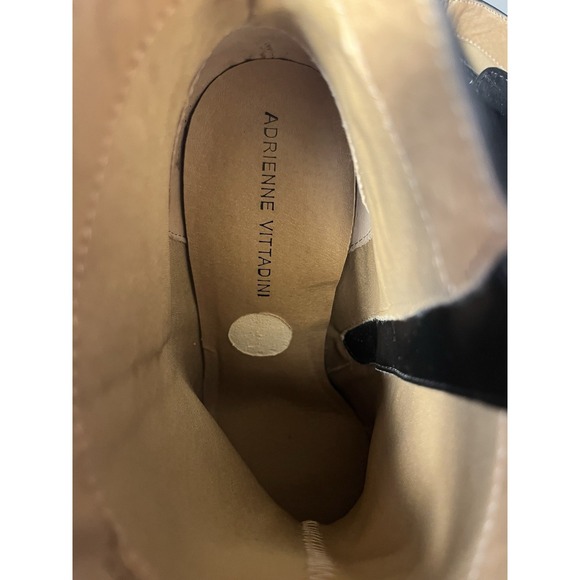 Women's 9.5 Adrienne Vittadini Black Booties Heel Dress Boot Side Zipper - Picture 13 of 13